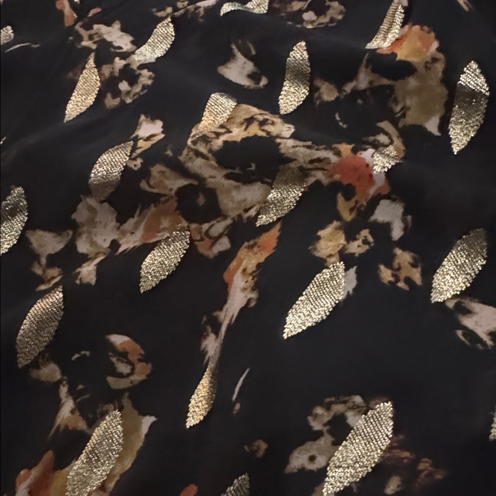 Simply Vera Elegant Black and Gold Women's Dress Size L - Picture 9 of 9